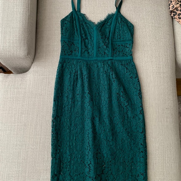 Dark green cocktail dress - Picture 1 of 4
